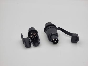 Stecker 3-pol. PVC 1-fach Tülle