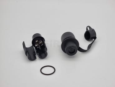 Stecker 3-pol. PVC 1-fach Tülle