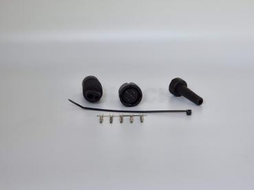 Bajonettstecker 5-pol. schwarz