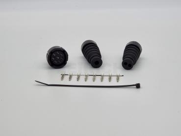 Bajonettstecker 8-pol. schwarz
