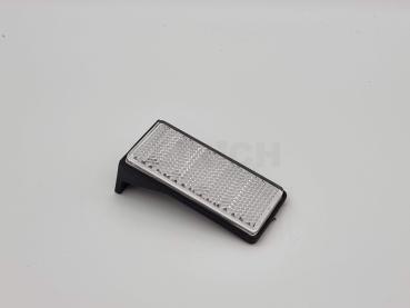 Rückstrahler weiß rechteckig mit Halter