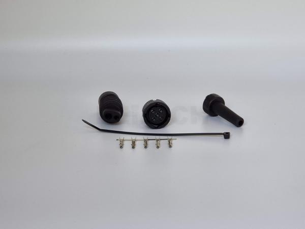 Bajonettstecker 5-pol. schwarz