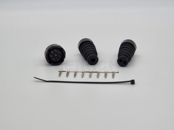 Bajonettstecker 8-pol. schwarz