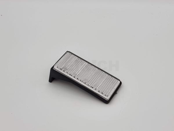 Rückstrahler weiß rechteckig mit Halter